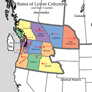 Map of Lower Columbia's states