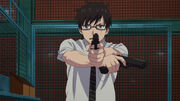 Yukio Using his Pistols