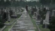 Rin at Father's grave