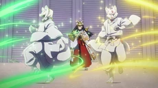 Izumo preparando el Exorcismo de Reposo