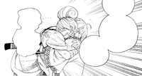 Shiemi abrazando a su abuela