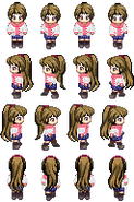 A fan-made sprite sheet of Mika, inspired by his look in the novel.