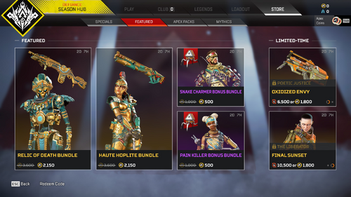 Apex Legends: Hunted Battle Pass Overview - Apex Legends Item Store