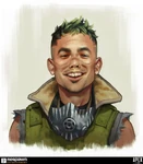 Octane's face, seen in Chapter 8 of Pathfinder's Quest.