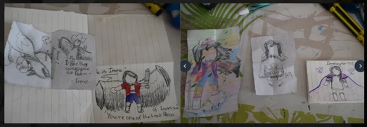 Fanart on Paper I did during Math cuz I was bored - Kitiana Meow!