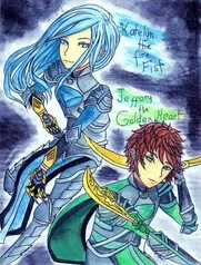 This is Katelyn The Fire Fist & Jeffory the Golden Heart. {I Did Not Draw this. I Found it on The Internet}