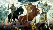 Изображение всадников в библии