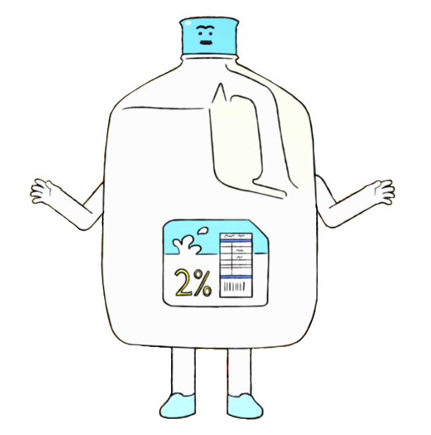 gallon of milk cartoon