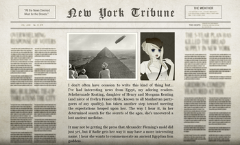 Felix Egyptian Adventure Newspaper