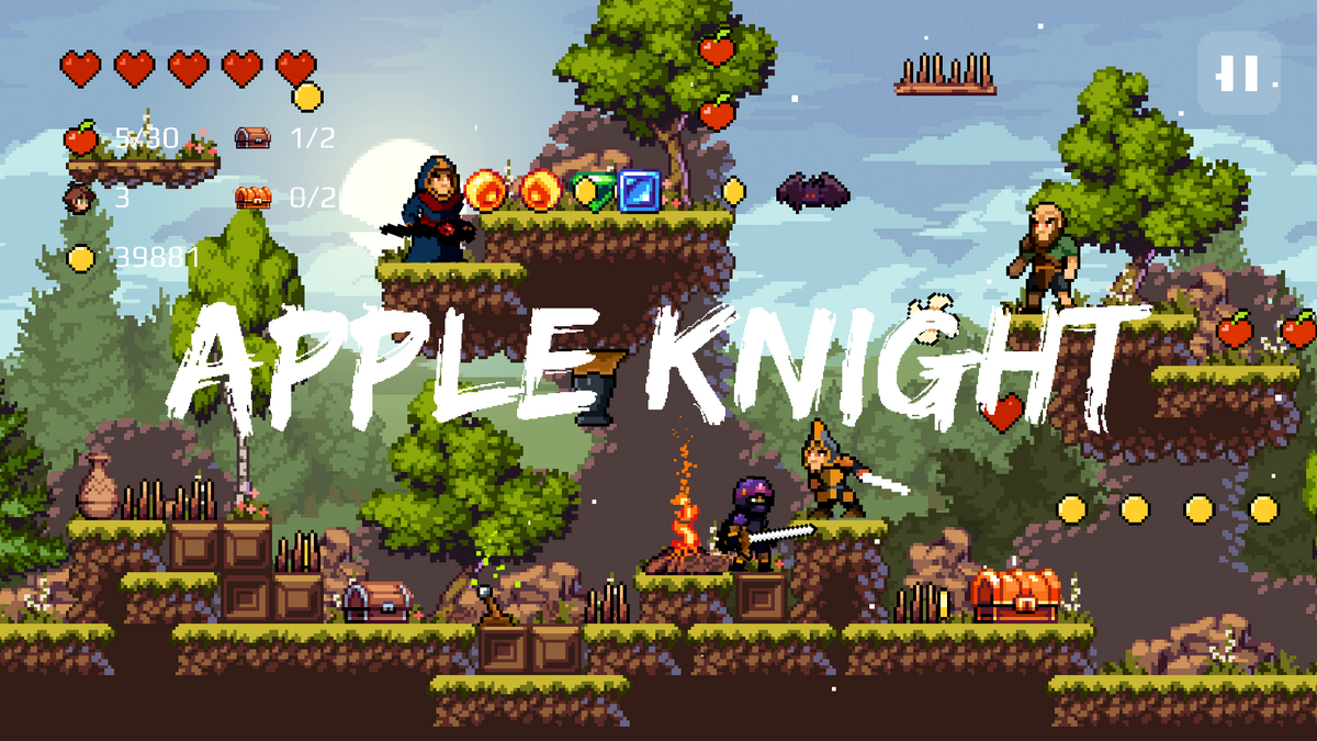 apple knight! game for all chillers with a challenge. game on
