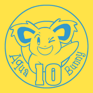 The Tenth Year Aqua Bunny Logo