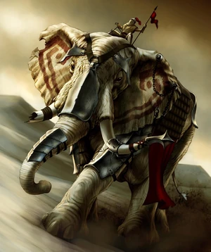 A war elephant - by ©sugarsart