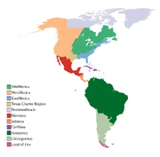 A possible visualization of the Mericas, with MidMerica in medium green.