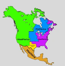 Fan-made map of NorthMerica as depicted in the Arc of a Scythe trilogy. Based on book descriptions and official sources.
