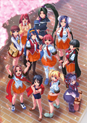 The original cast of Arcana Heart