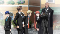 Ep1 Arcana Famiglia celebrating their victory