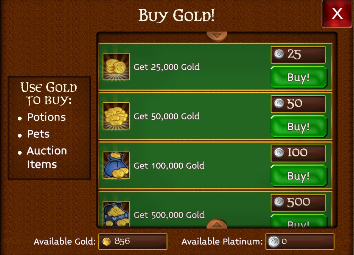 Gold | Arcane Legends Wiki | Fandom