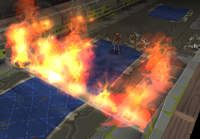 Lab trap flame