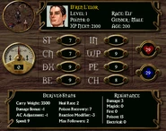 D'ren Le'lor's Stats