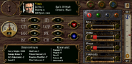 Virgil's character sheet
