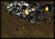 Virgil meeting the player at the Crash Site