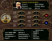 Godfrey Castleburger's Stats