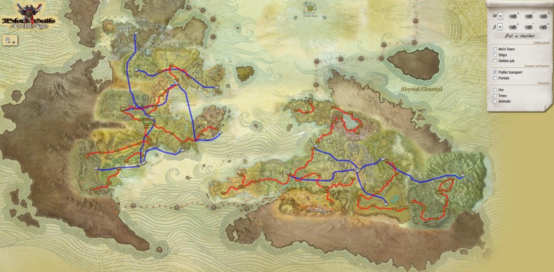 Карта archeage