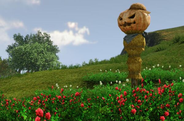 This is what a Large Scarecrow Design looks like when placed