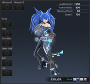 Glacier Renny's premium costume from the front. (Color 2)