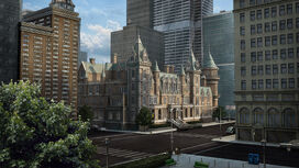 The Tunt Mansion with surroundings.