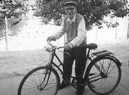 Riudavets riding a bike at age 111 in 2001