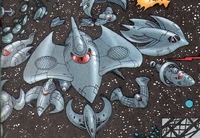 The Sentelle at the head of the Starmada.