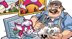 The Ice Cream Vendor serving Chip.