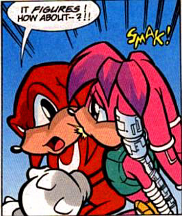 Knuckles and Julie-Su In Sonic X form by ShineTheEchidna07 on