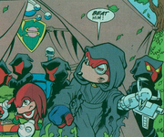 Kragok ordering Dark Legion troops to beat down Knuckles