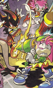 Amy and Shadow put the pressure on Rosy the Rascal