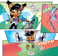 Nicole uses her powers to help Dr. Ellidy escape the Digital World.