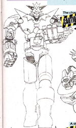 Spaz's sketch of Drago roboticized