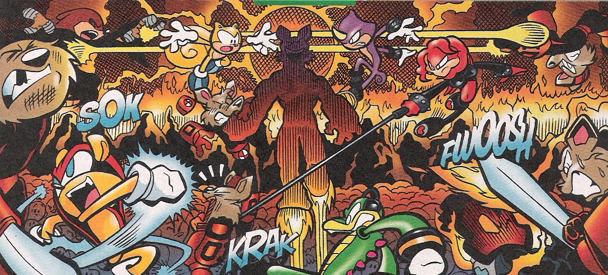 Sonic The Hedgeblog on X: Mighty The Armadillo's introduction panel from  Archie Comic's 'Knuckles Chaotix' 48 page special. [@Sonic_Hedgeblog]  [Patreon]   / X