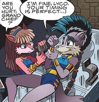 Lyco releases Lupe from her shackles.