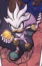 Silver holding a Time Stone.