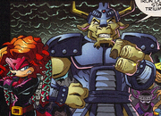 The Iron King with Lien-Da after driving off Sonic and Monkey Khan.