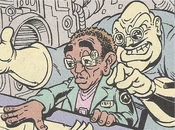 Nate Morgan with Julian Kintobor, studying the Power Rings in Megapolis