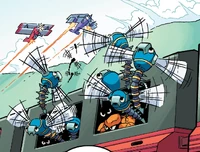 Dragonflies in action.