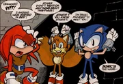 Yanar in prison with Sonic the Hedgehog and Miles "Tails" Prower