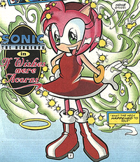 Amy's transformation into a 16-year-old after using the Ring of Acorns