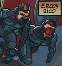 Rico is released to fight E-123 Omega