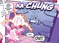 Overclocked Nicole seals Phage out of Ellidy's systems.