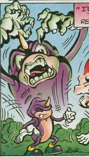 Espio turning into Espio-Zilla