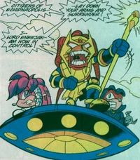 Enerjak offers terms of surrender to Echidnaopolis.